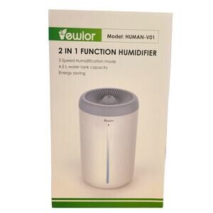 NEW VEWIOR 4.5L Top Fill Cool Mist Humidifier and Diffuser 2-in-1 in White